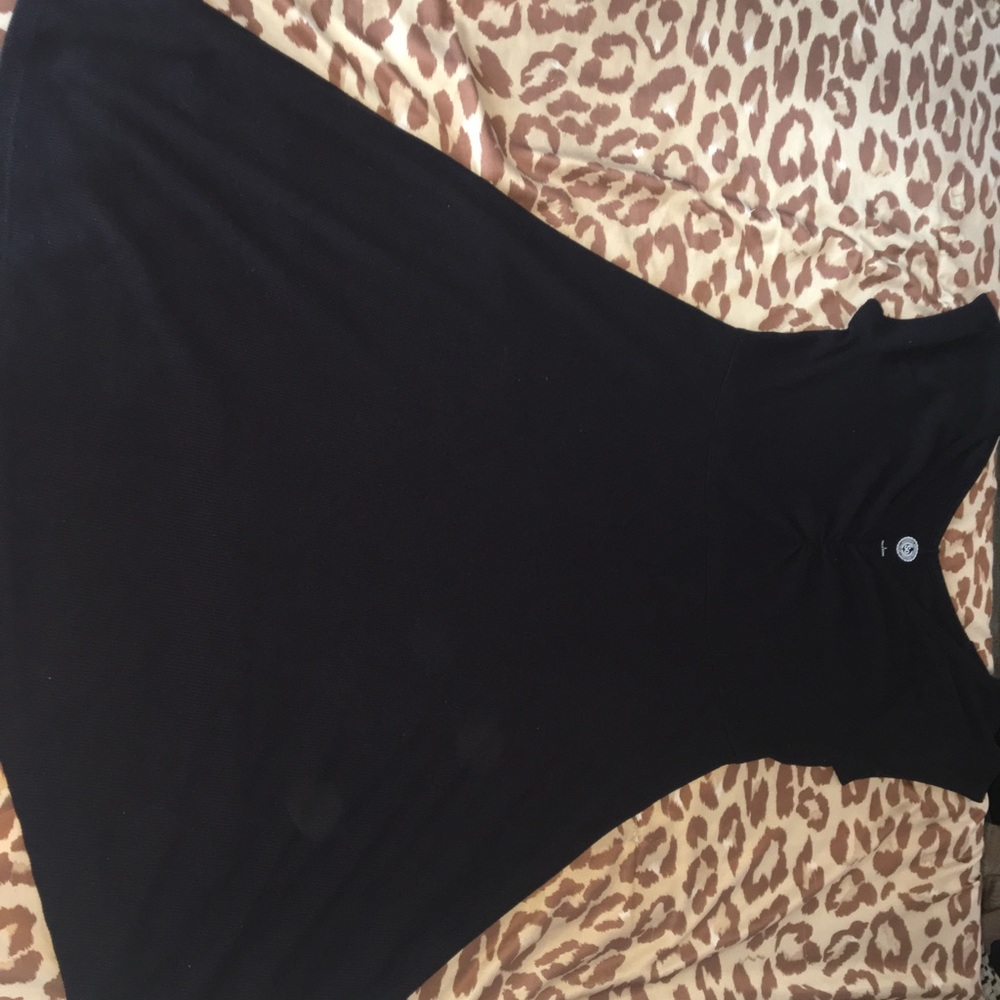 Black fit and flare dress